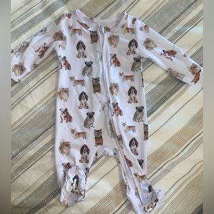 Caden Lane Puppy Love Zipper Footie